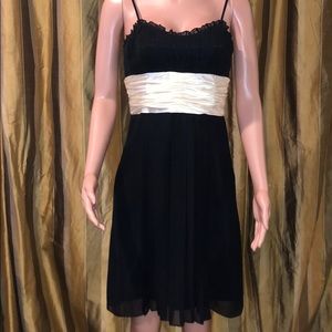 Black with off white cocktail dress by Democracy
